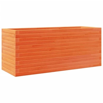 Image of vidaXL Garden Planter Wax Brown 110x40x45.5 cm Solid Wood Pine
