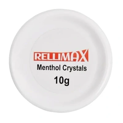 Image of RelliMax Menthol Crystals 10gm, Fast Acting Vapour for Effective Relief from Blocked Nose, Cold, Congestion. Useful Relaxing Aromatherapy.