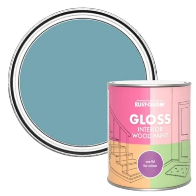 Image of Rust Oleum Blue Interior Wood Paint in Gloss Finish Belgrave 750ml