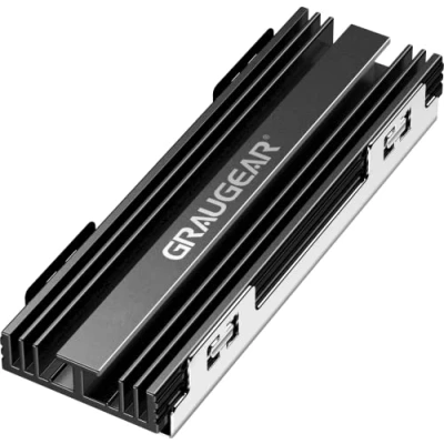 Image of GRAUGEAR Heatsink for M.2 NVMe SSD (2280), Passive, Cooler Kit, Suitable PlayStation®5, 2x Silicone Thermal Pad, Aluminium G PS5HS02