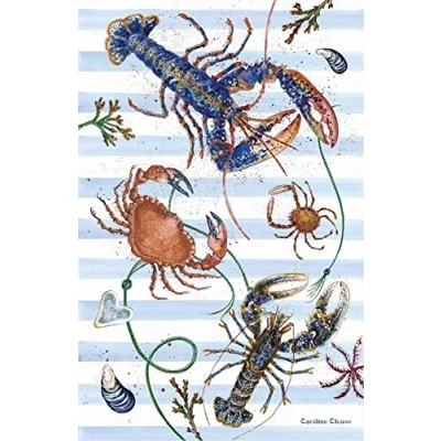 Image of Caroline Cleave for Emma Ball Fruits of The Sea 100% Cotton Tea Towel