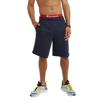 Image of Champion Men&#039;s Graphic Powerblend Fleece Short, Navy, XX Large
