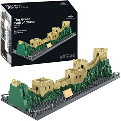 Image of APOSTROPHE Games Great Wall of China Building Block Set (1407 Pieces) China&#039;s Famous Landmark Series Architecture Model for Kids and Adults