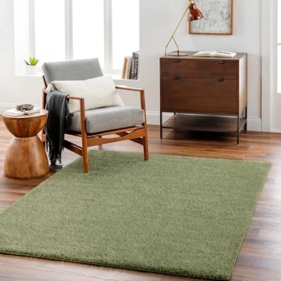 Image of Livabliss Shaggy Rug Modern Berber Living Room 160x213 cm, Soft Rugs for Bedroom Neutral Boho Fluffy Rug, Easy Care Plush Thick Pile Large Yellow