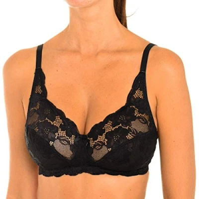 Image of Playtex Bra Essential Elegance Wireless Lace Women x1, Black, 36D