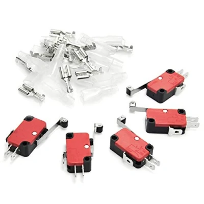 Image of Gikfun V 156 1C25 Micro Limit Switch Long Hinge Roller Momentary SPDT Snap for Arduino (Pack of 5pcs) AE1056