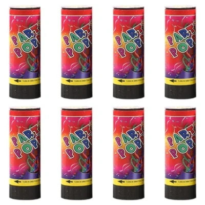 Image of 8 Pieces of Confetti Cannons, Tubes, Spray Mini Handheld Salutes, Party Supplies, Graduation Ceremony Props