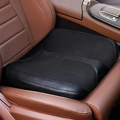 Image of QYILAY Car Memory Foam Heightening Seat Cushion for Short People Driving,Hip(Coccyx/Tailbone) and Lower Back Pain Relief Butt Pillows,for Truck,SUV,Office Chair,Wheelchair,etc. (Black)