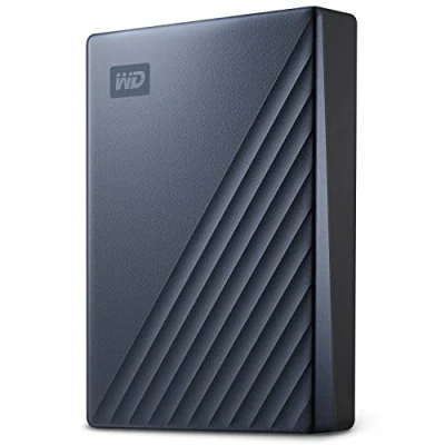 Image of WD 4TB My Passport Ultra, portable external storage, hard drive, software with defense against ransomware, backup and password protection, Works PC, Xbox SX, PS5, PS4, Midnight Blue