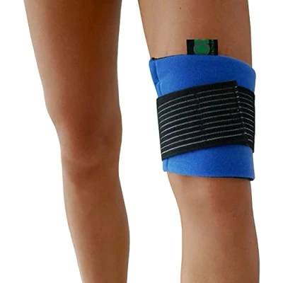 Image of 2 x Ice Pack for Sports Injuries Knee Pain Relief Gel Hot &amp; Cold Heat Compression Reusable Pads with Wrap and Pouch Included Blue