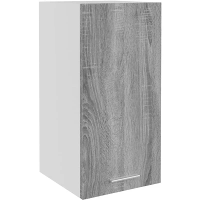 Image of vidaXL Hanging Kitchen Cabinet Grey Sonoma Durable Engineered Wood Construction Two Shelves for Effective Storage Easy Assembly