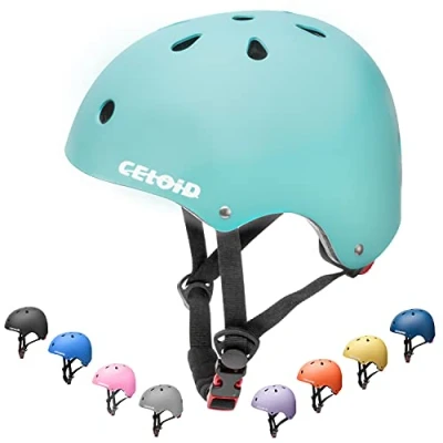 Image of CELOID Kids Bike Helmet,Toddler Skateboard Helmets for Age 5 8 9 Years Boys &amp; Girls,Adjustable Multi Sport Bicycle Skateboarding Roller Inline Skating Scooter Rollerblade Cyling Helmet,Light blue