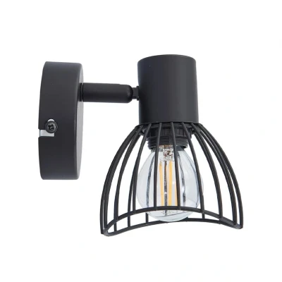 Image of Lindby ceiling light Piena, black, 1 bulb, metal, Ø 9.3cm