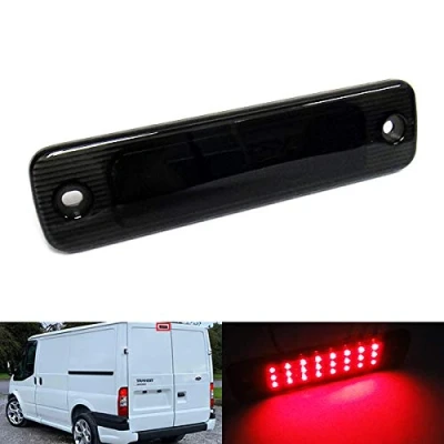 Image of Black Smoked Lens LED Rear High Level Centre Third Brake Stop Light For 2006 14 Transit Tourneo