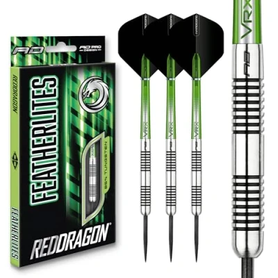 Image of RED DRAGON Featherlite 7: 18g Tungsten Darts Set with Flights and Stems