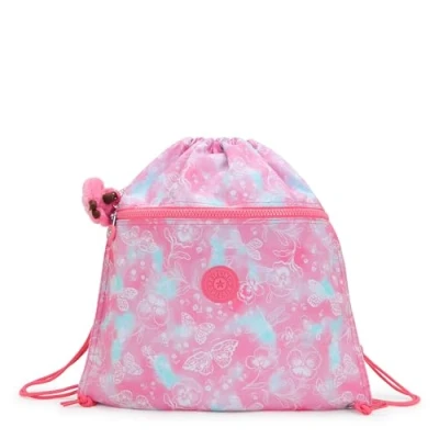 Image of Kipling SUPERTABOO Medium backpack, Garden Clouds (Pink)