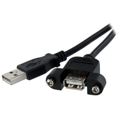 Image of StarTech.com 1 ft Panel Mount USB Cable A to