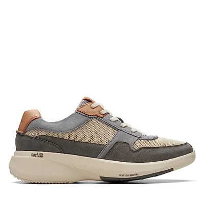 Image of Clarks Men&#039;s Lehman Race Sneaker, Grey Combi, 9 UK