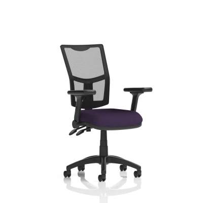 Image of Eclipse Plus II Operator Chair Mesh Back Seat Purple Adjustable Arms