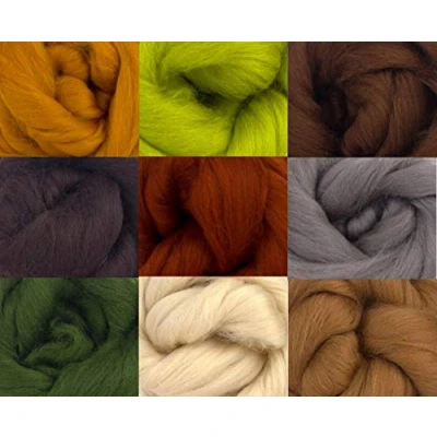 Image of Molten Designs Merino Wool Tops Earth Tones Pack of 9