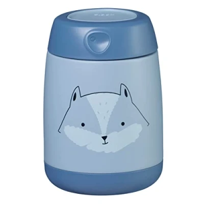 Image of Friendly Fox Insulated Baby Lunch Box 210 ml Stainless Steel Blue