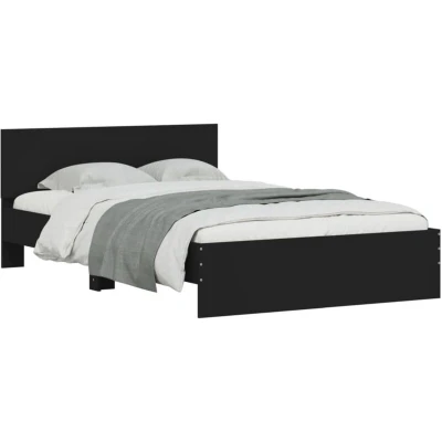 Image of vidaXL Bed Frame without Mattress Black 135x190 cm Double