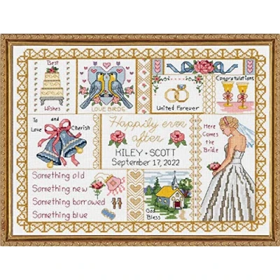 Image of Janlynn 1 Piece Wedding Collage Counted Cross Stitch Kit