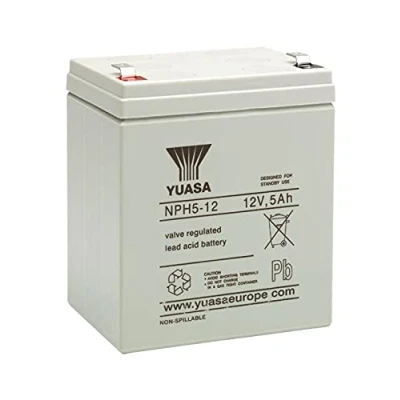 Image of Yuasa NPH5 12 Lead Acid Battery 12V, 5Ah High Rate VRLA