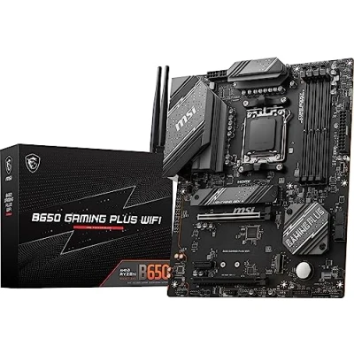 Image of MSI B650 GAMING PLUS WIFI Motherboard, ATX Supports AMD Ryzen 9000 / 8000 7000 Series Processors, AM5 14+2 Duet Rail VRM, DDR5 Memory Boost 6400+MHz/OC, 2 x PCIe 4.0 x16, M.2 Gen4, Wi Fi 6E