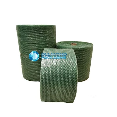 Image of Diamond Packaging 1 x Roll Antistatic Green Eco Friendly Bubble Wrap Size : Wide 12&quot; 300mmx 20m. Ideal for Providing Physical Protection in Transit by Electrostatic Recyclable