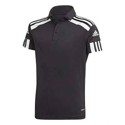 Image of adidas Unisex Kids Squadra 21 Polo Shirt (Short Sleeve), Black / White, 15 16 Years