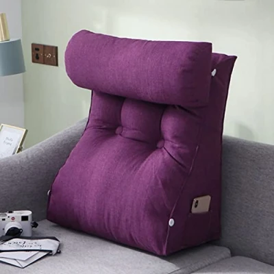 Image of CLEMMO Reading Pillow,Lumbar Support Cushion,Back Rest Cushion,Wedge Adult Backrest,Great As Backrest For Books Or Gaming