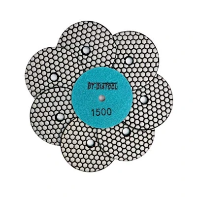 Image of DT DIATOOL Dry Diamond Polishing Pads 4 Inch/100mm 8PC #1500 for Granite Marble Ceramic