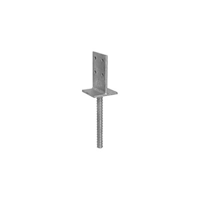 Image of Heavy Duty Galvanised Concrete In Elevated Concealed Post Support Base 90mm