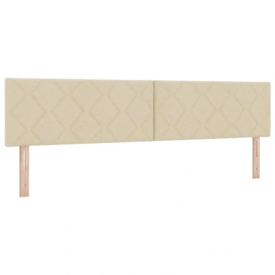 Image of vidaXL LED Headboard Diamond Blocks Design Cream 200 cm Fabric