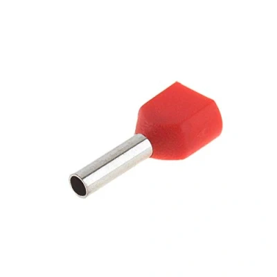 Image of SeKi 14220 Twin Wire End Ferrules 2 x 1.0 mm² Red Pack of 100