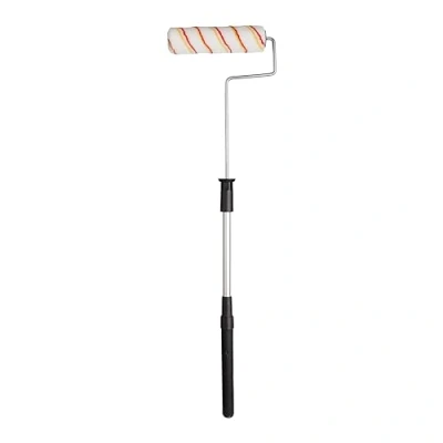 Image of Fit for The Job 9 inch Telescopic Frame and Medium Pile Paint Roller Painting with Emulsion Paints on Interior Walls Ceilings, Extending Soft Grip Handle Long Reach, 9&quot;