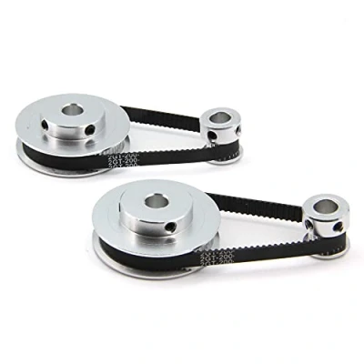 Image of Befenybay 2Kit 2GT Synchronous Wheel 20&amp;60 Teeth 8mm Bore Aluminum Timing Pulley with 2pcs Length 200mm Width 6mm Belt (20 60T 8B 6)