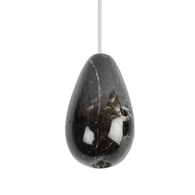 Image of Himalayan Marble Pear Drop Light Pull Black