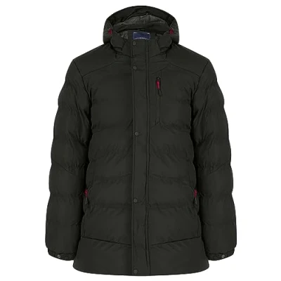Image of Tokyo Laundry Men&#039;s Yorkshire Quilted Winter Puffer Coat with Hood