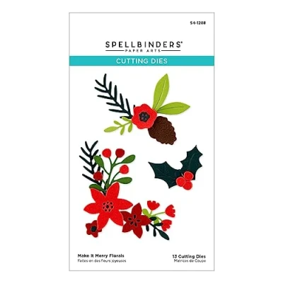 Image of Spellbinders Make It Merry Florals Etched Dies from The Collection