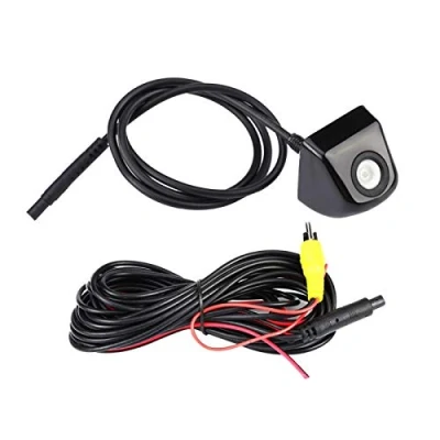 Image of Hlyjoon Backup Camera 170 Degrees Wide Angle Car Vehicle Reverse Waterproof Parking Night Vision CCD Rear View Universal for All 12V DC Cars(Black)