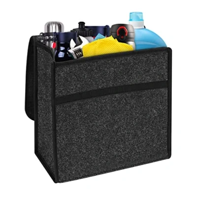Image of Trintion Car Boot Organiser 30 * 29 16cm Large Anti Slip Storage Bag Foldable with Fastening Flip Cover Tidy Tools