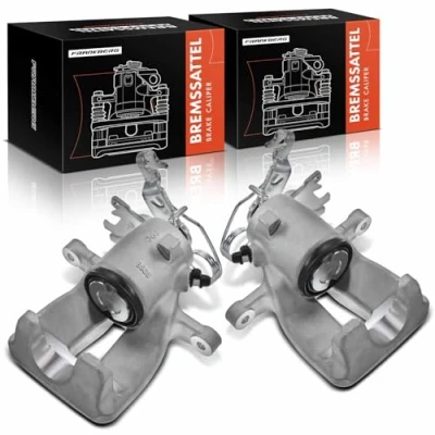 Image of Frankberg 2x Brake Caliper Rear Left Right Compatible with Caddy III 2KA 2KB 2KH 2KJ 2CA 2CB 2CH 2CJ Box MPV 2004 2010 Replace# 2K0615423
