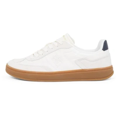 Image of Tommy Hilfiger Heritage Sneaker Trainers, Women&#039;s, Size: 3.5, Ancient white Suede
