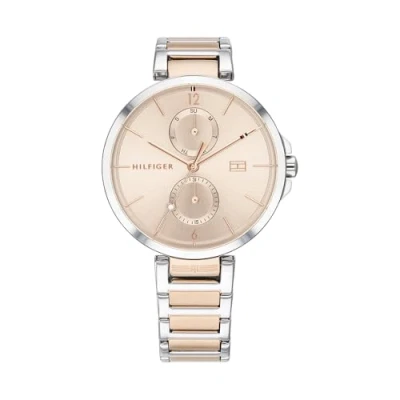 Image of Tommy Hilfiger Analogue Multifunction Quartz Watch for Women with Two Tone Stainless Steel Bracelet 1782127