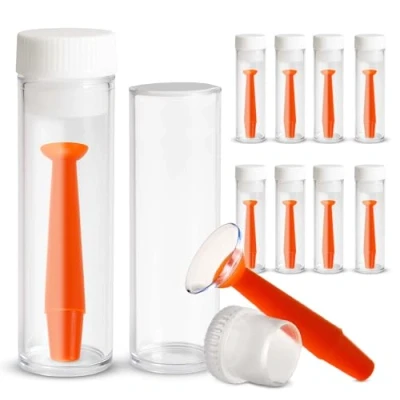 Image of SPORTS WORLD VISION Suction Holder Inserter/Remover Hard Contact Lens Only and Prosthetic Eyes Orange 10 Pieces