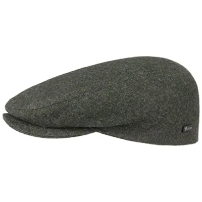 Image of Lipodo Sport Flat Cap Olive Green for Men and Women with Peak in Size 62 cm Sporty Peaked Autumn Winter