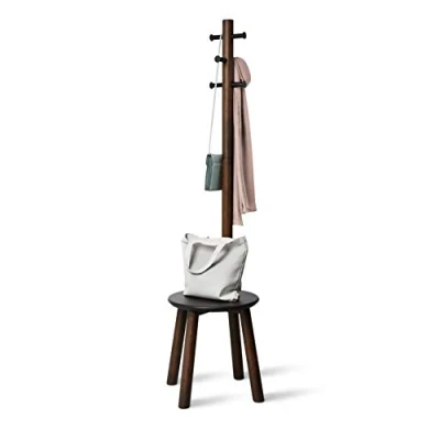 Image of Umbra Coat Hooks, Black/Walnut, Normal