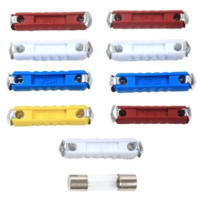 Image of 10x Packs Of Ceramic/Porcelain Fuses 2, 5, 8, 16 &amp; 25 Amp
